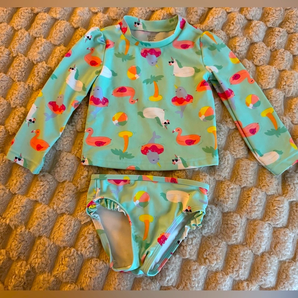 Carter's Long Sleeve 2 piece Swimsuit / 2T
